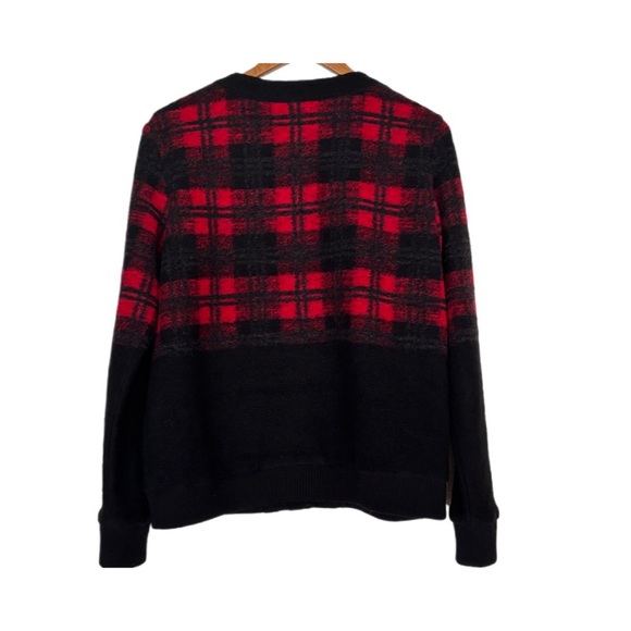 Pendleton Red and Black Plaid Wool Cardigan - Picture 3 of 4